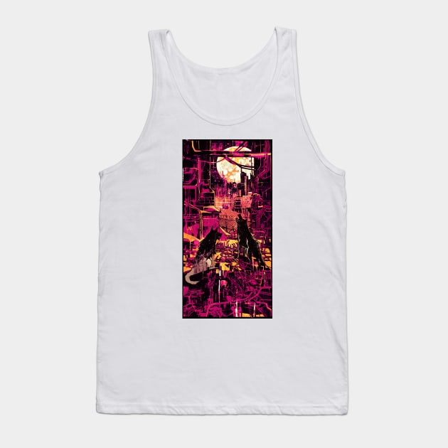 The Moon (Cyberpunk Tarot) Tank Top by Joshessel